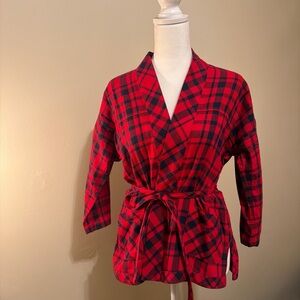Madewell Cute cabincore flannel wrap top